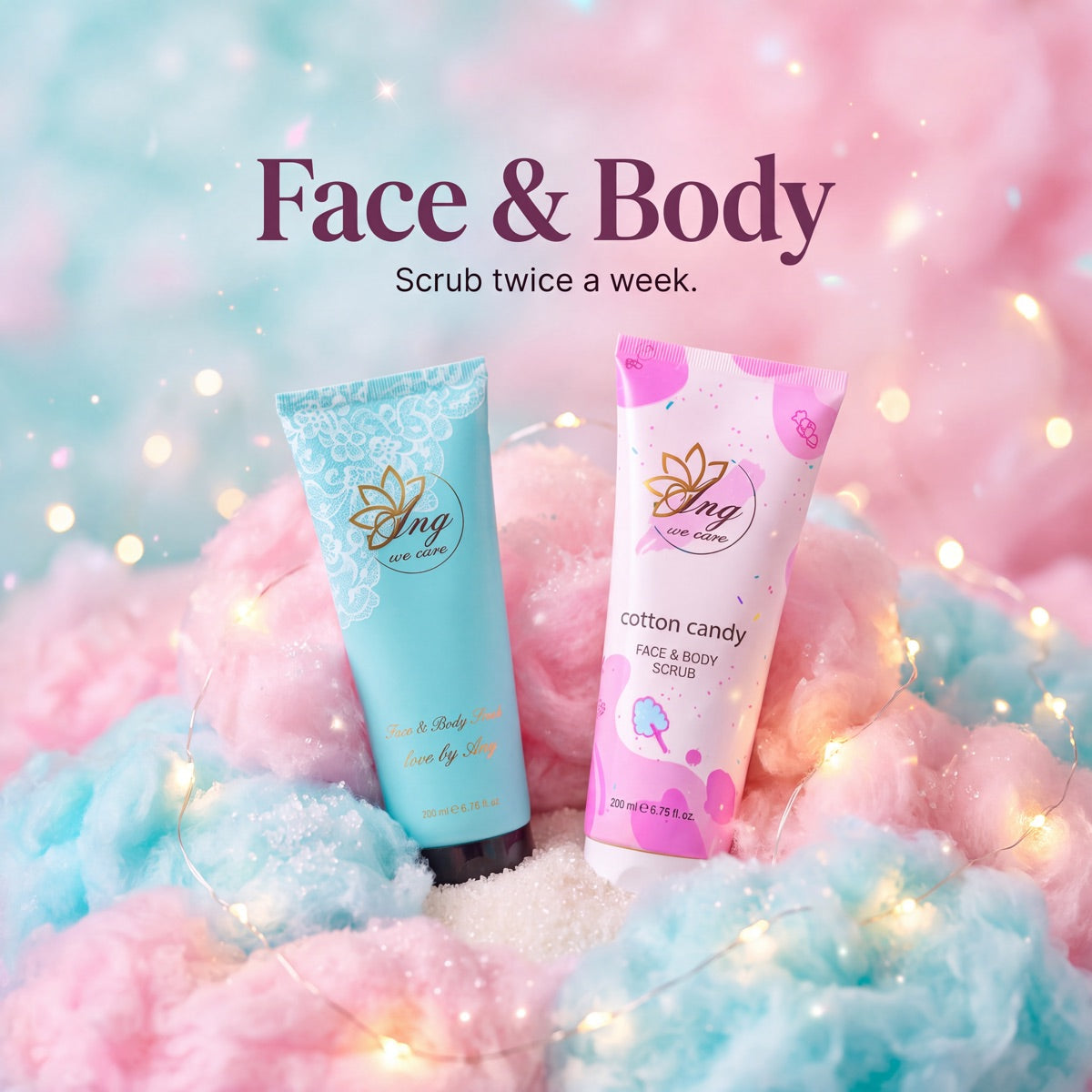ANG LOVE BY ANG and Cotton Candy scrubs