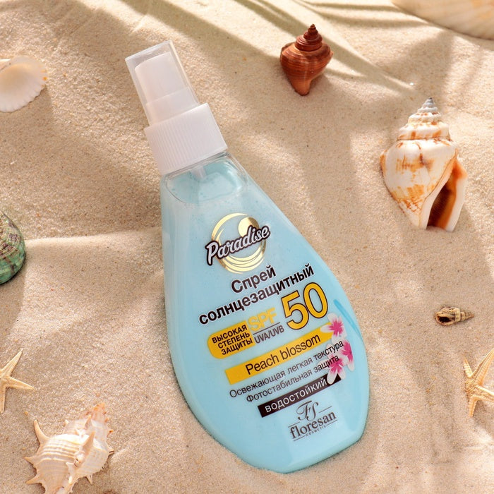 بخاخ واقي شمس SPF 50، زهر الخوخ