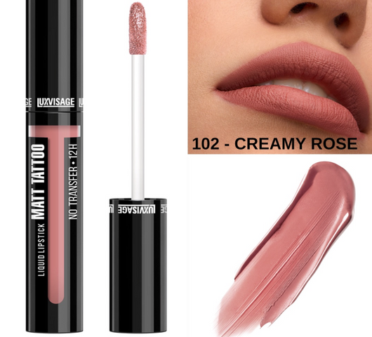 Matt Tattoo Liquid Lipstick – shade 102 CREAMY ROSE