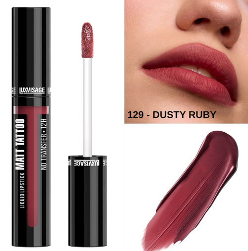 Matt Tattoo Liquid Lipstick — Shade 129 Dusty Ruby