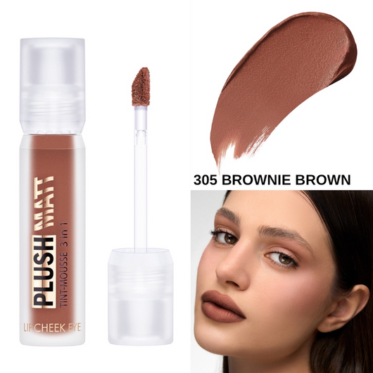 PLUSH MATT Tint-Mousse 3 in 1 – Shade 305 Brownie Brown