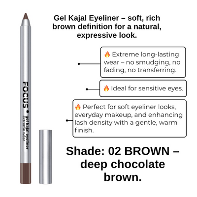Gel Kajal Eyeliner – BROWN