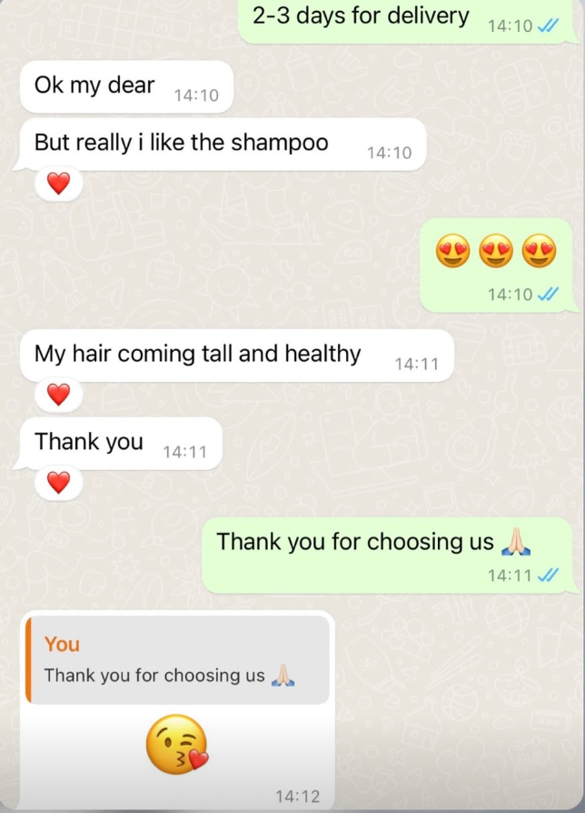 Customer message