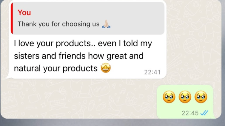 Customer message