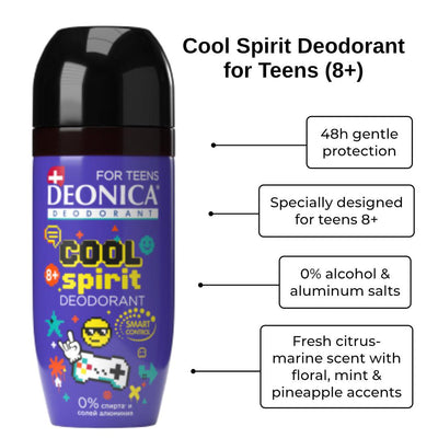 Cool Spirit Deodorant (8+) Designed for teens ( 8+)
