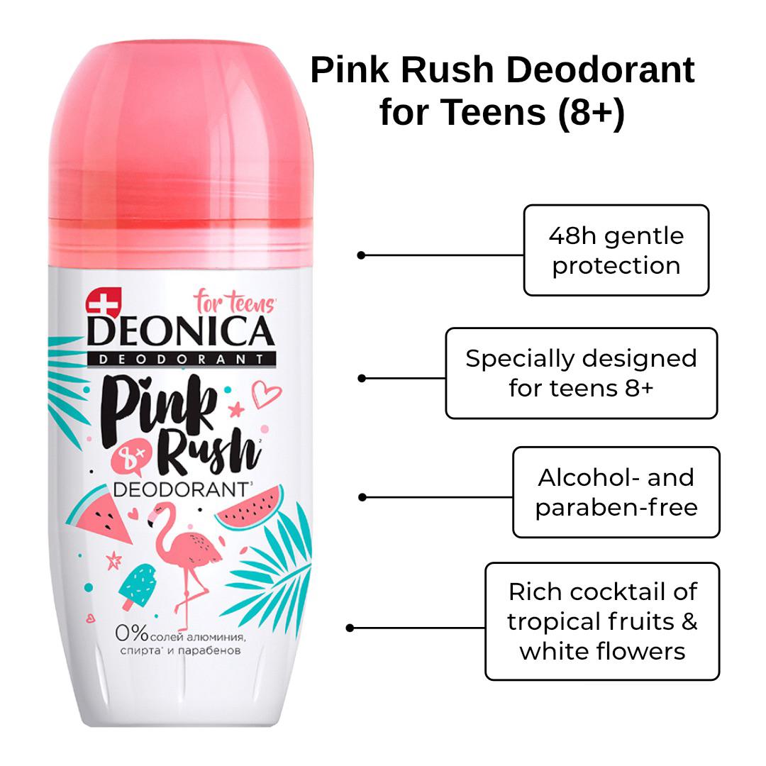 Pink Rush Deodorant is designed for teens ( 8+)