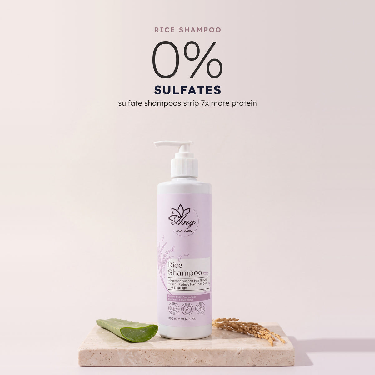 Rice Shampoo: 0% sulfates