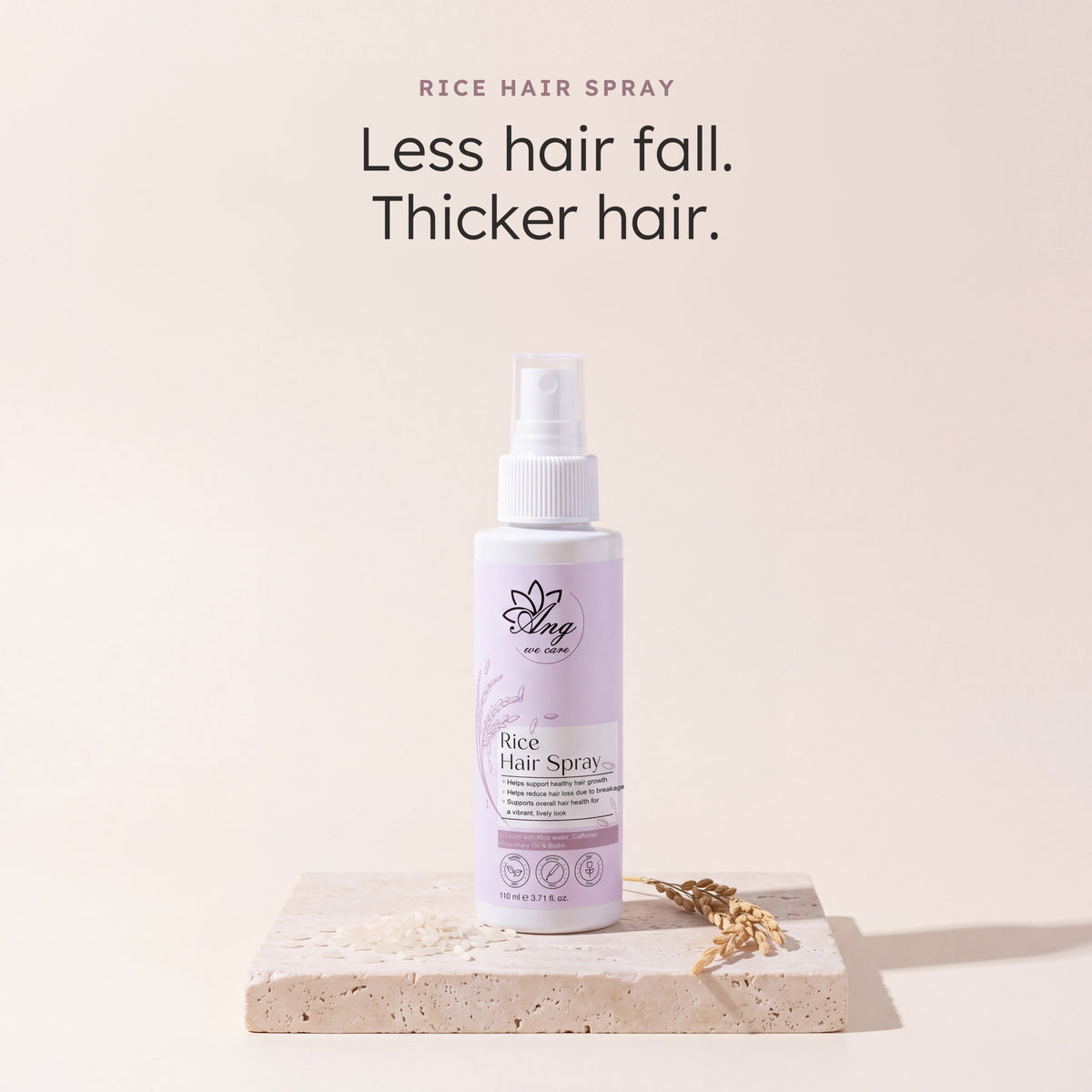 ANG Rice Hair Spray: less hair fall, thicker hair