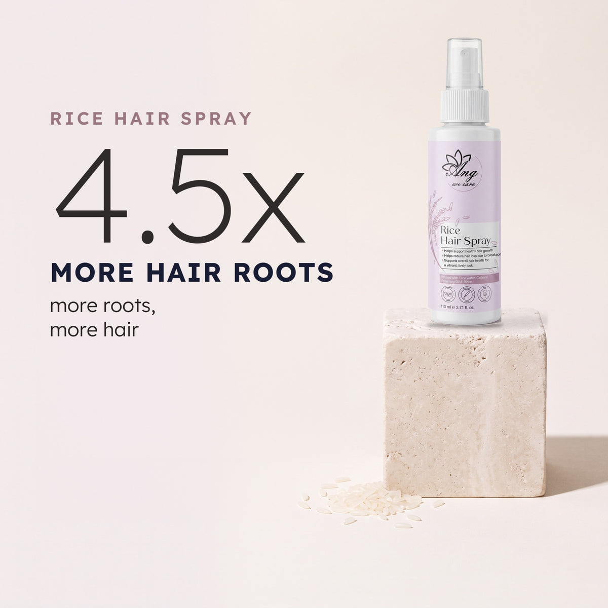 Rice Hair Spray: 4.5x more hair roots